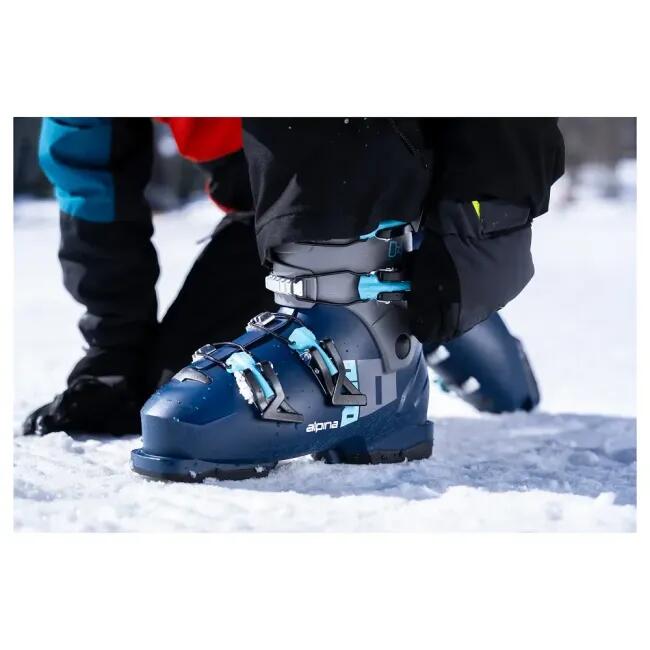 Chaussures de ski ALPINA Duo 4 MAX, Bleu/Gris, Enfants 6/7