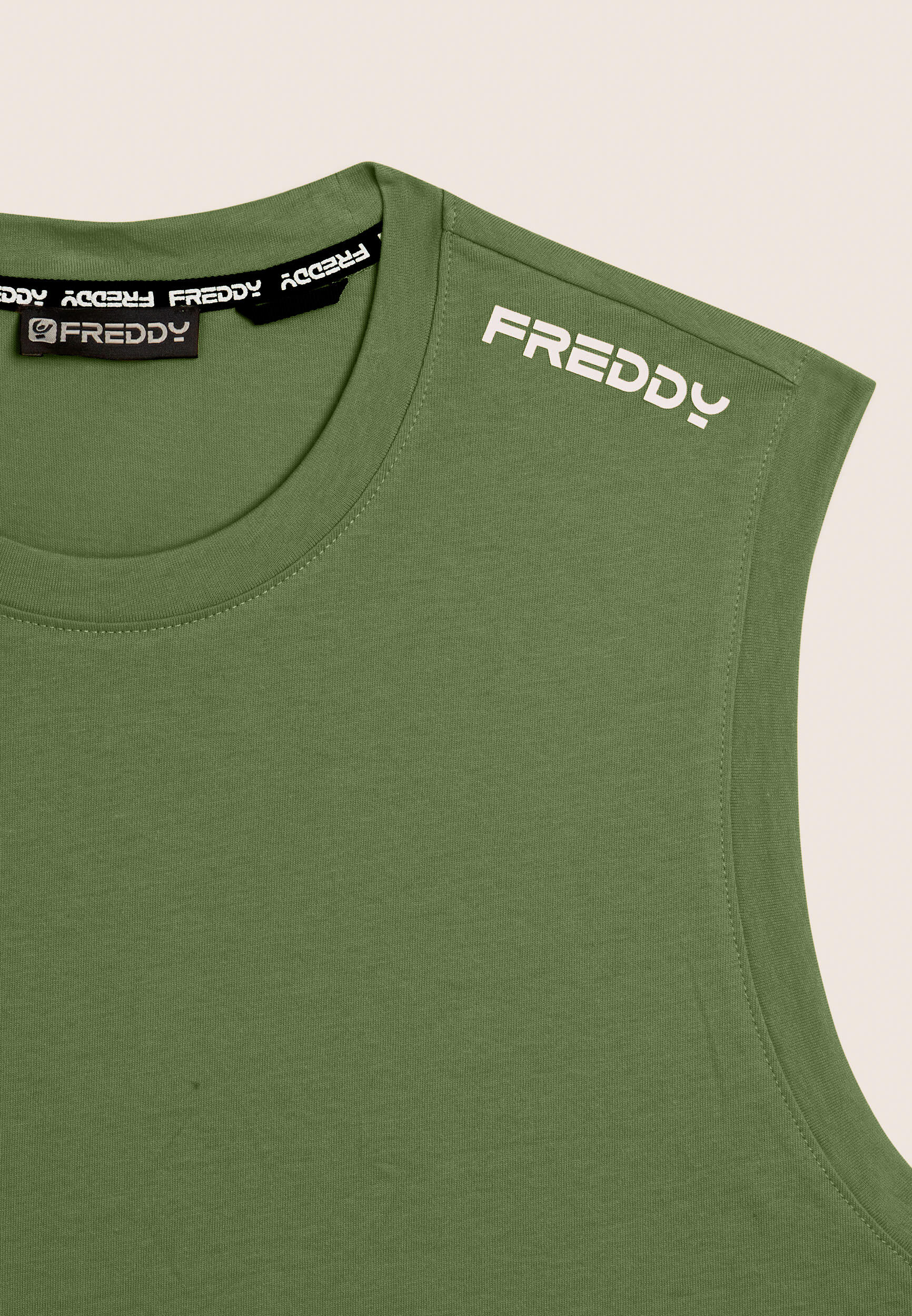 Mouwloos T-shirt van katoenen jersey 3/3