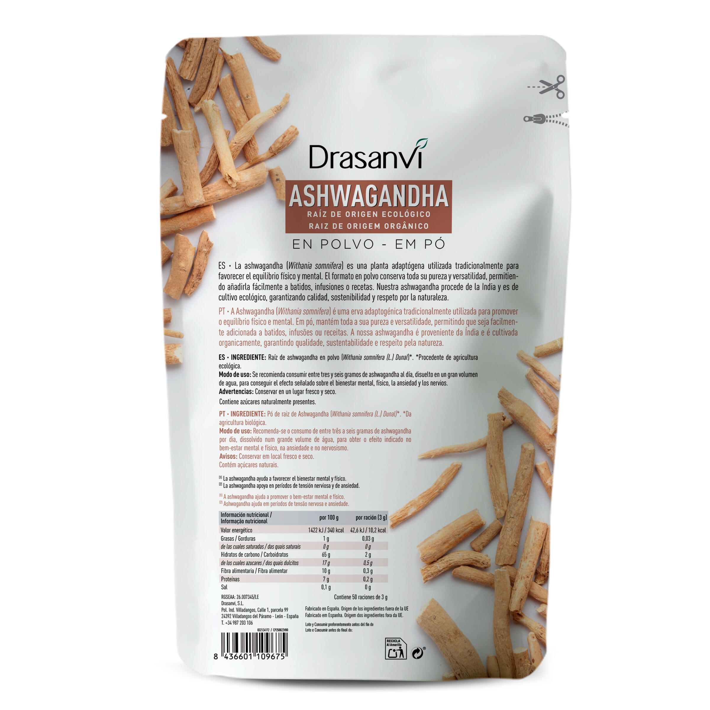 Ashwagandha Bio en Polvo 150 g – Drasanvi 2/5