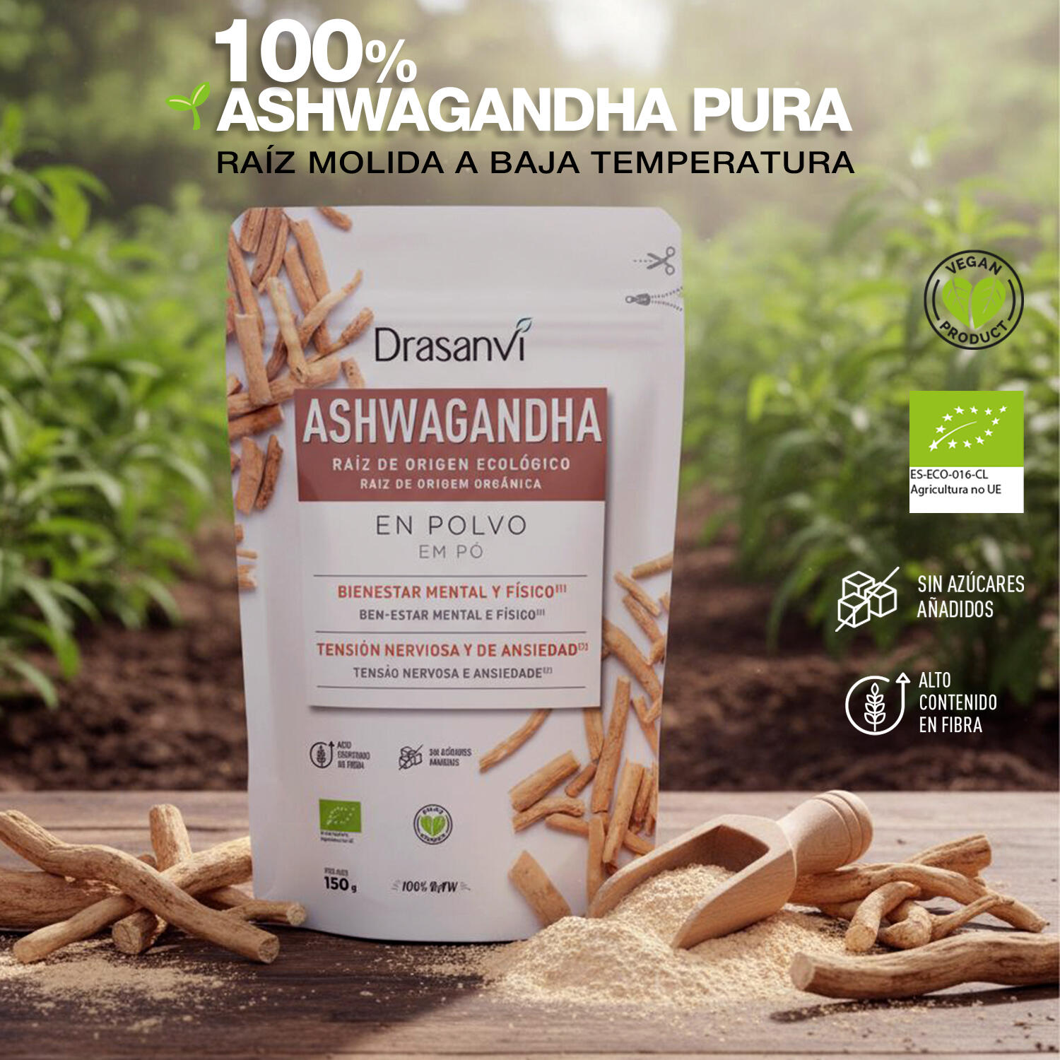 Ashwagandha Bio en Polvo 150 g – Drasanvi 4/5