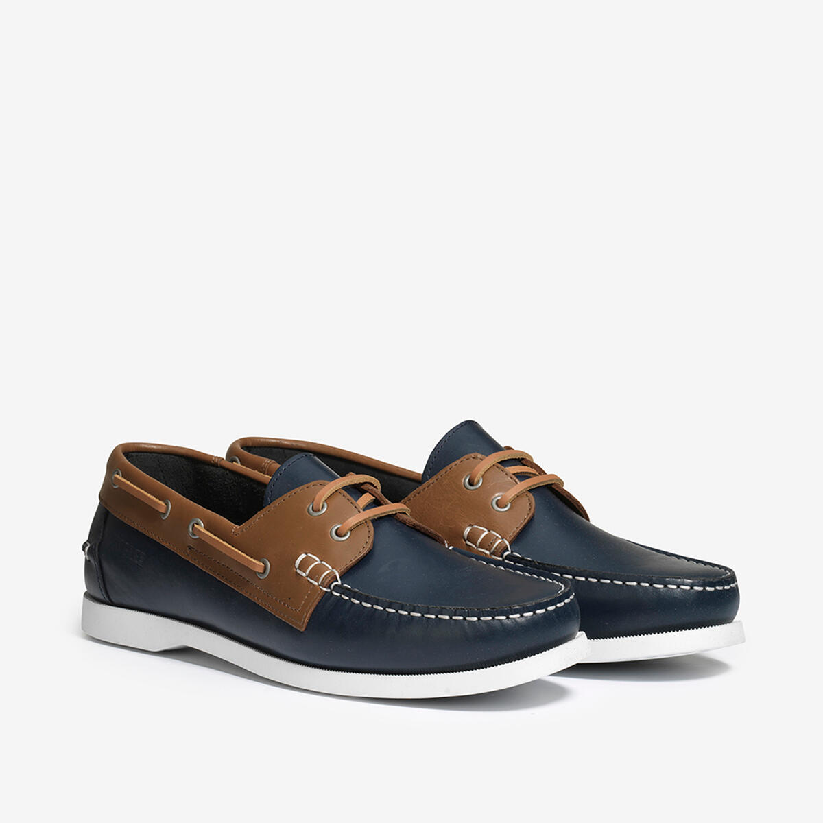 Chaussure bateau en cuir NEW NUBIL Homme Bleu marine 2/4