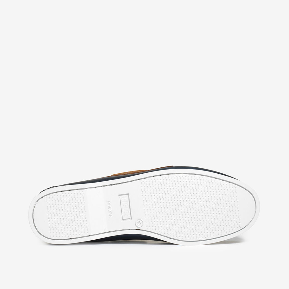 Chaussure bateau en cuir NEW NUBIL Homme Bleu marine 4/4