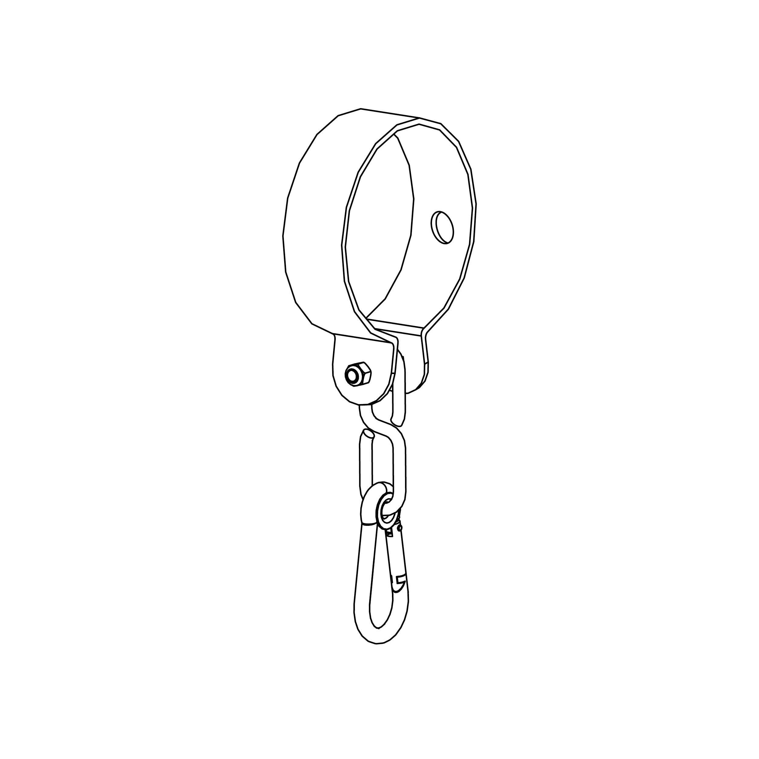 Collier pour bois rond  métal D10cm 3/3