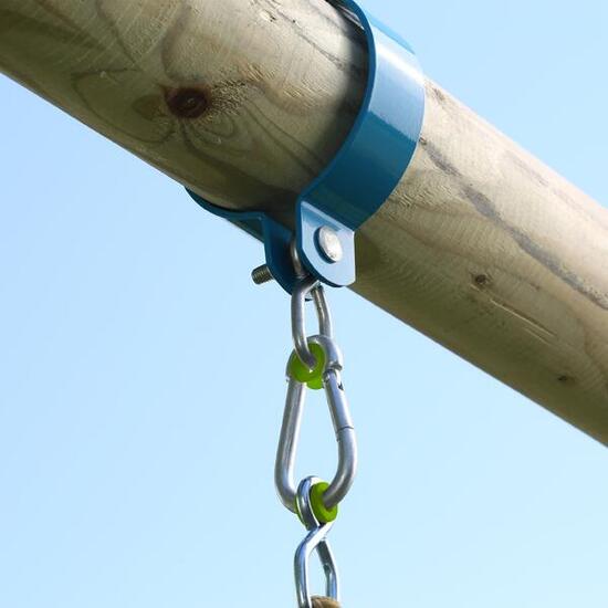 Schelle für Rundholz blau D10cm