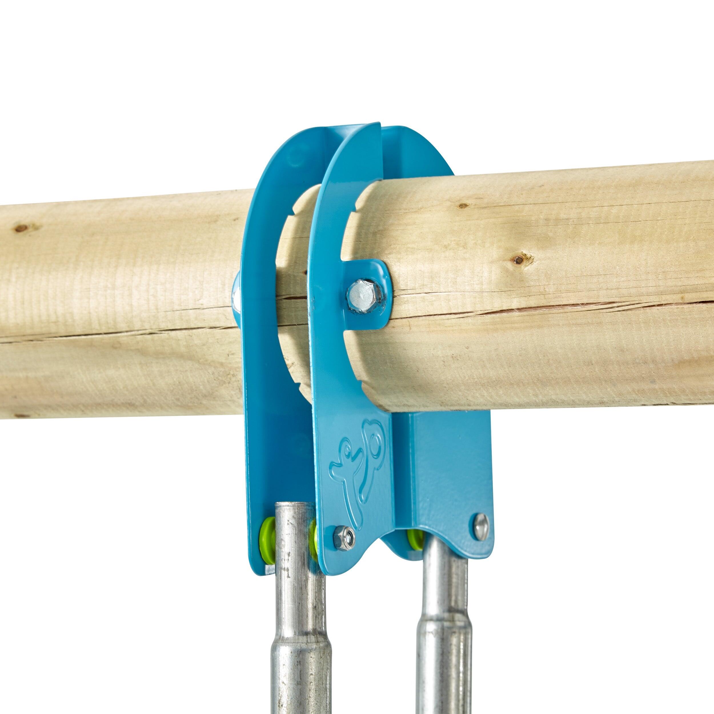Set van 2 klemmen voor rondhout  blauw D10cm 2/2