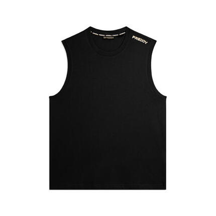 T-shirt sans manches en jersey de coton