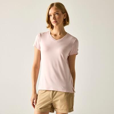 Elkie Damen-T-Shirt mit V-Ausschnitt und kurzen Ärmeln