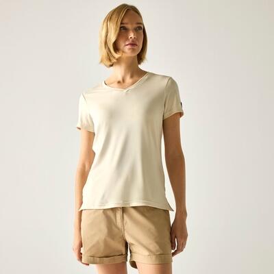 Elkie Damen-T-Shirt mit V-Ausschnitt und kurzen Ärmeln