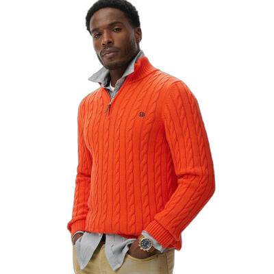 Trui met 1/2 rits superdry classic cable