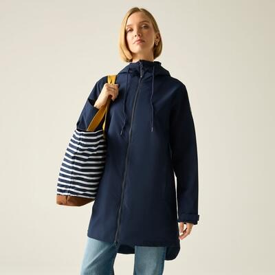 Veste imperméable à capuche longue Brianka pour femme