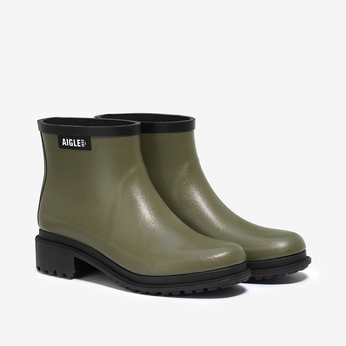 Bottine de pluie FULFEEL LOW Femme Kaki 2/4