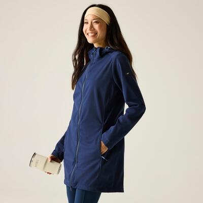 Carisbrooke Damen-Softshelljacke, wasserabweisend, lang, mit Kapuze