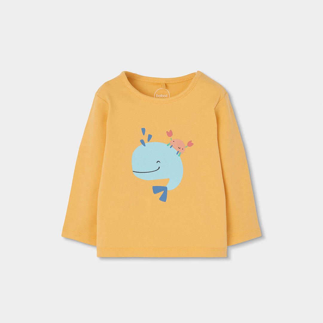 Conjuntos de verano de gimnasia bebé niño boboli amarillo 3/7