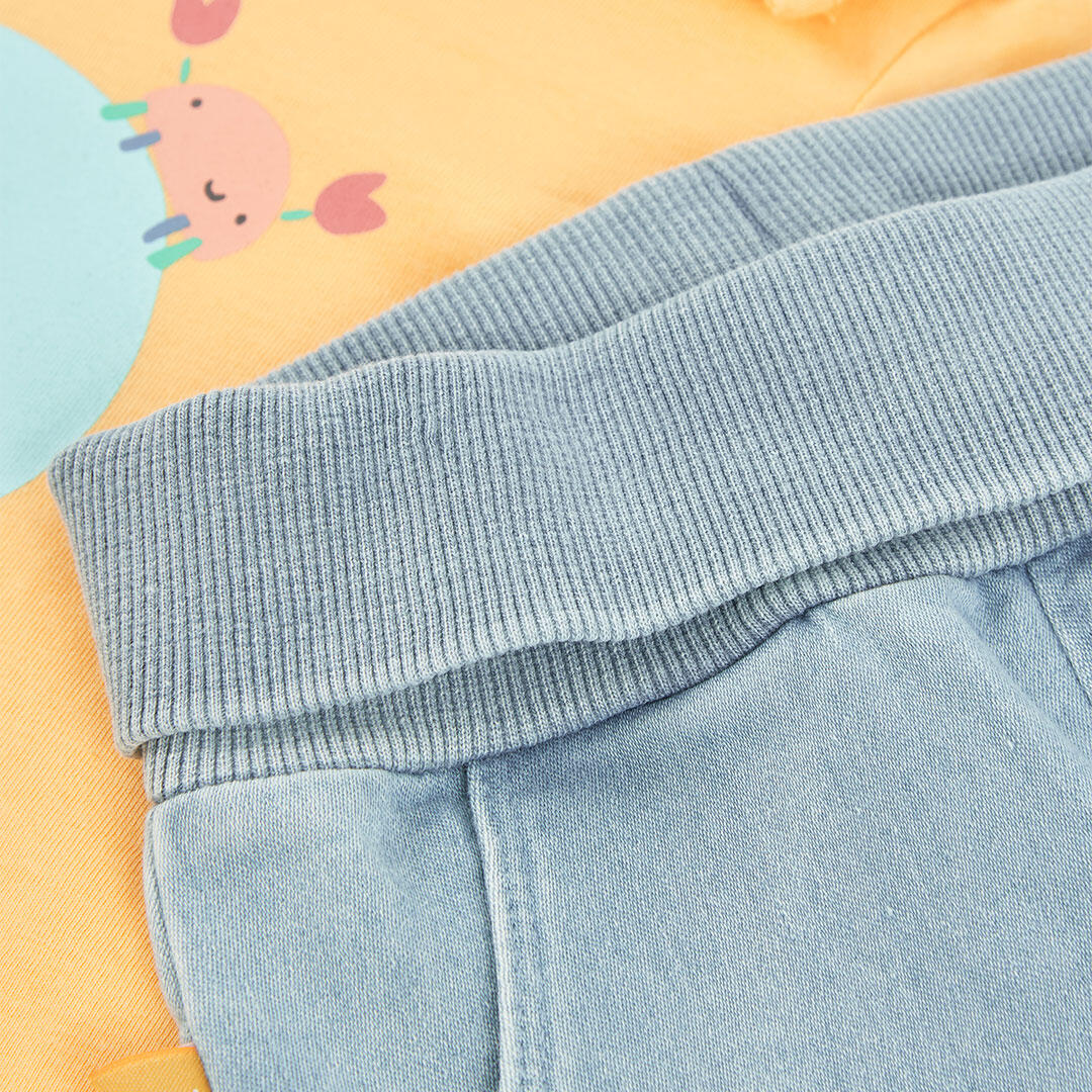 Conjuntos de verano de gimnasia bebé niño boboli amarillo 7/7