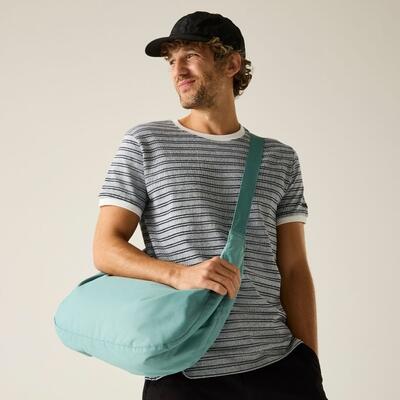 Heren benlin gestreept t-shirt met korte mouwen