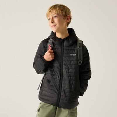 Kinderjas met capuchon en gewatteerde look (hillpack)