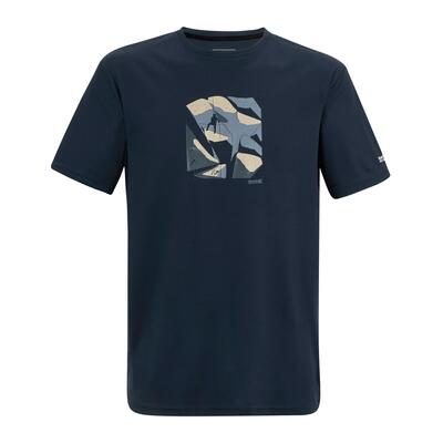 Herren Fingal Kurzarm-T-Shirt mit meliertem Grafikmuster 5/7