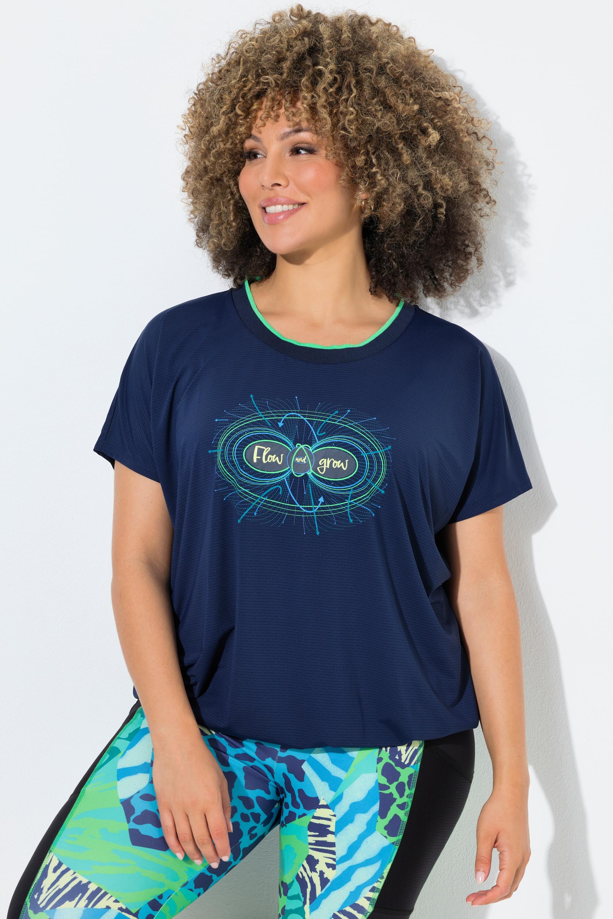 Femme T-shirt technique à base élastique col rond et manches courtes 6/7