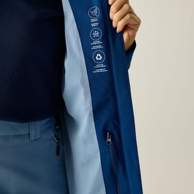 Oklarna Damen-Wanderjacke mit Kapuze, wasserdicht 6/7