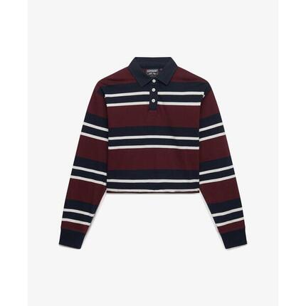 Polo manches longues femme Superdry Athletic Essentials Stripe