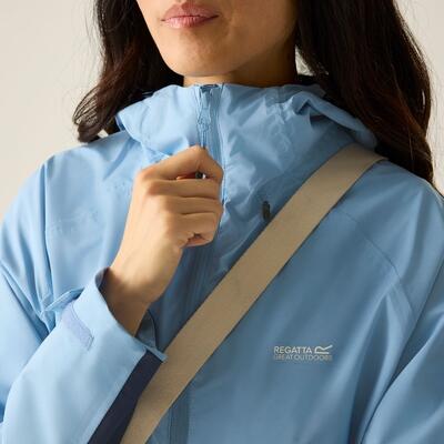 Veste de randonnée imperméable à capuche et à panneaux Frina pour femme 5/7