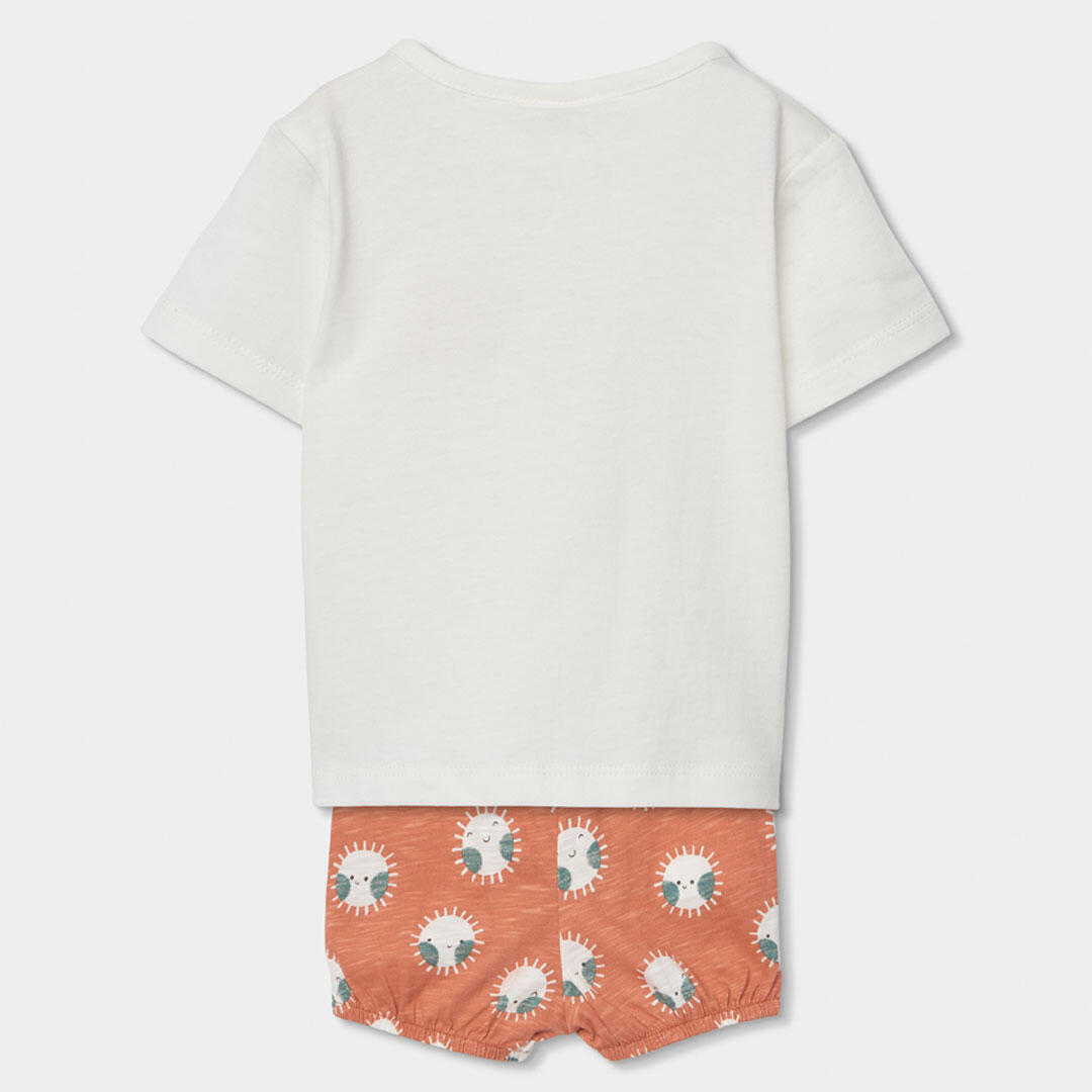 Conjuntos de verano de gimnasia bebé niño boboli blanco 2/7