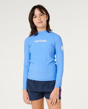 UV-Shirt Mädchen Anti-UV Classic Surf Langarm UPF50+ Bleu