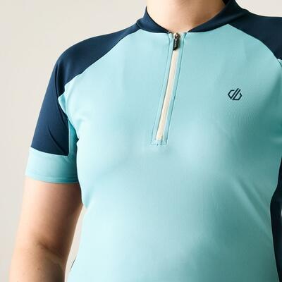 Maillot de cyclisme à manches courtes et demi-zip pour femme 6/7