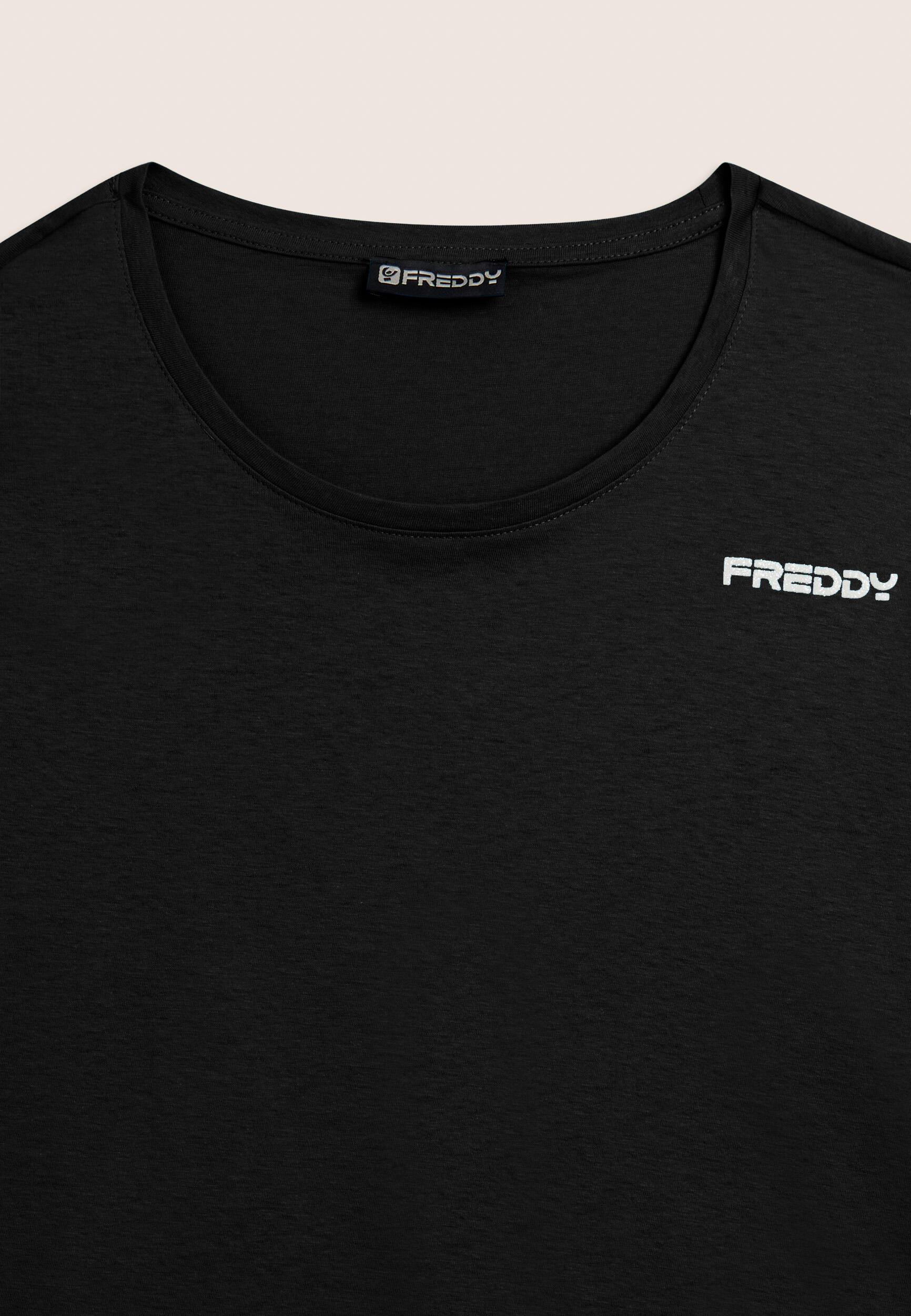Cropped T-shirt met korte mouwen en klein FREDDY-logo 3/3