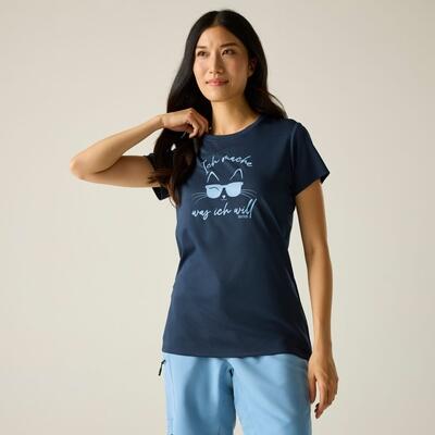 Fingal Damen-T-Shirt mit Slogan und kurzen Ärmeln