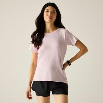 Damen-T-Shirt in Limonite-Farbe, kurzärmelig, meliert