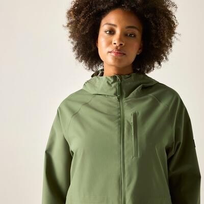 Levita Damen-Longline-Kapuzen-Regenjacke 5/7