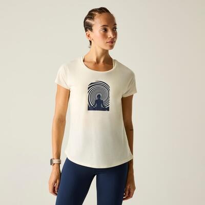 Dames serenity t-shirt met korte mouwen en grafische print