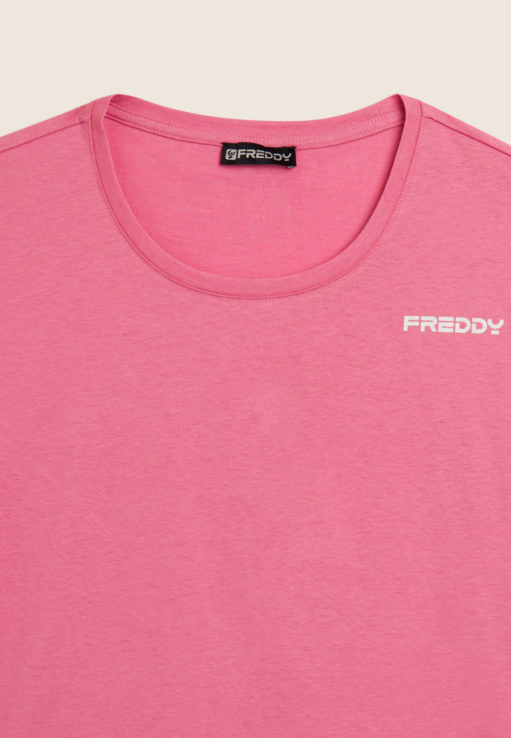 Cropped T-shirt met korte mouwen en klein FREDDY-logo 3/3