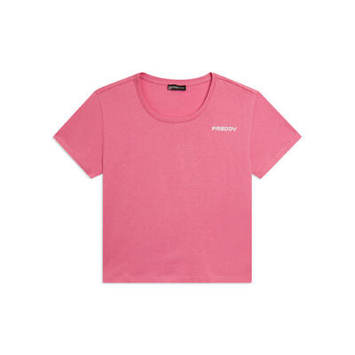 Cropped t-shirt met korte mouwen en klein freddy-logo