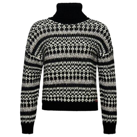 Pull court en maille col roulé femme Superdry