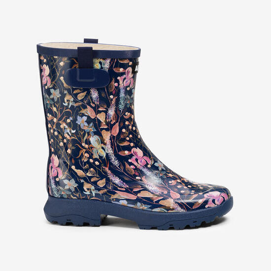 Bottines de pluie ALYA PRINT femme bleu marine
