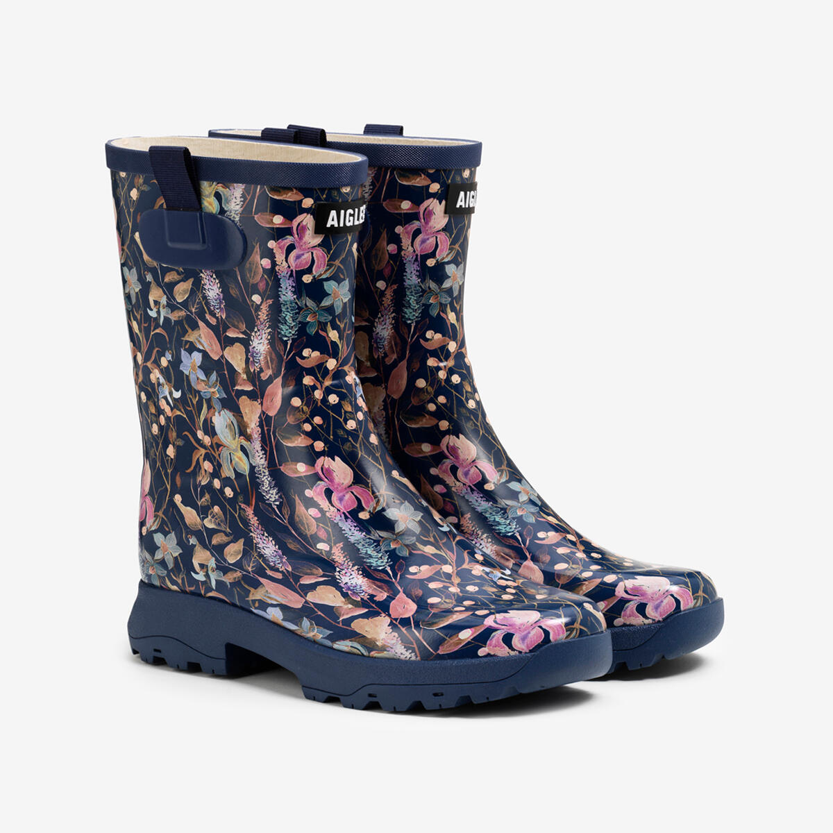 Bottines de pluie ALYA PRINT femme bleu marine 2/4