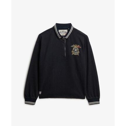 Polo manches longues femme Superdry Crest