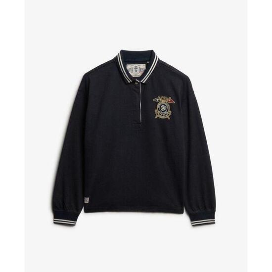 Polo manches longues femme Superdry Crest