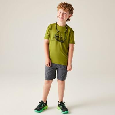 Kids Amuse III Kurzarm-T-Shirt mit Mesh-Grafik