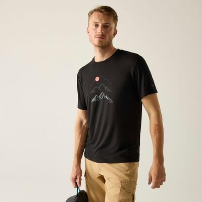 Heren fingal stretch t-shirt met korte mouwen en grafische print