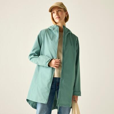 Veste imperméable à capuche longue Brianka pour femme
