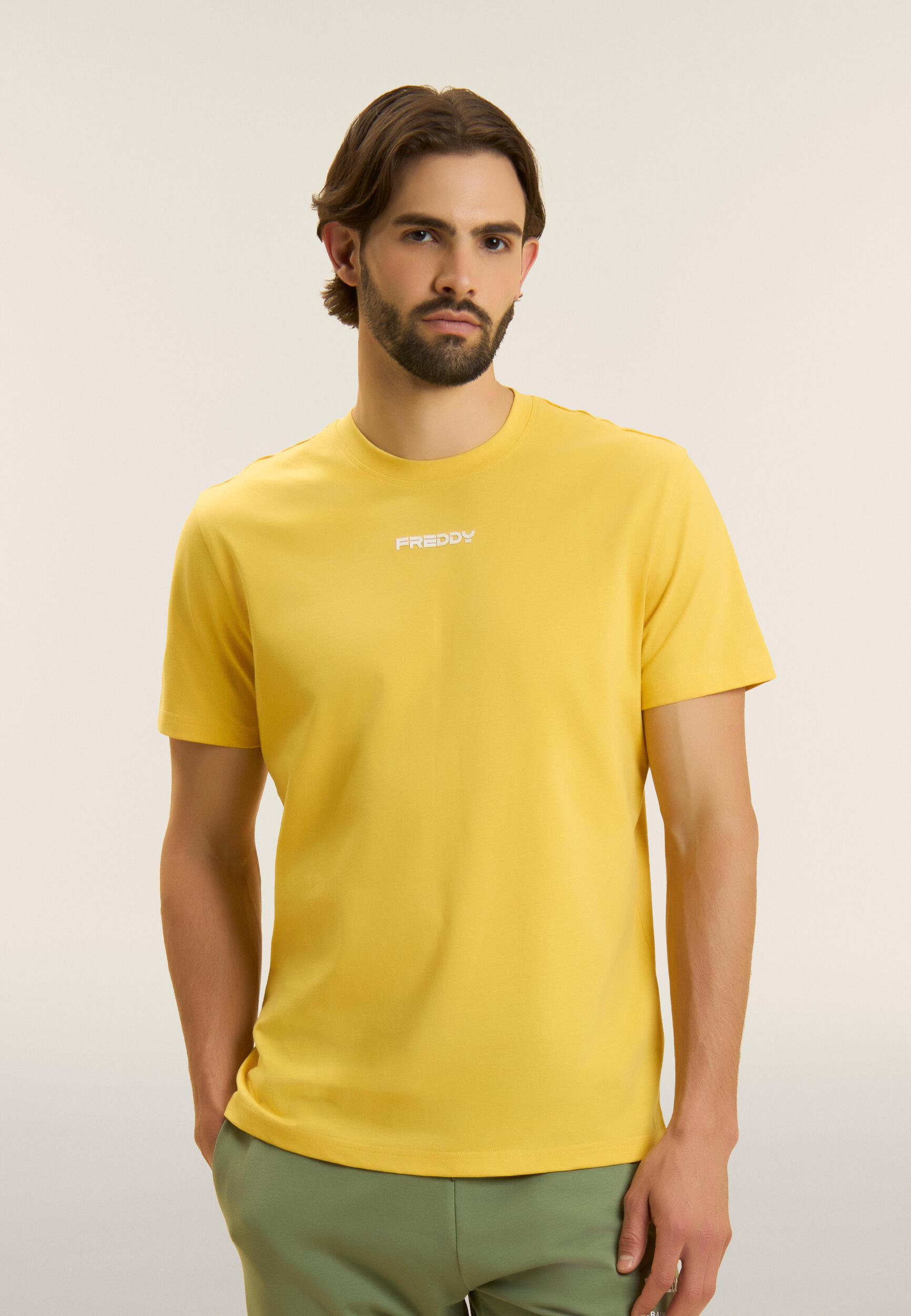 T-shirt en coton à manches courtes avec logo FREDDY 2/4