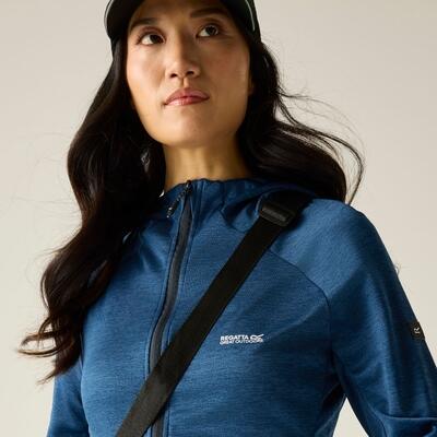 Damen Ferna melierter Stretch‑Midlayer mit Kapuze und Vollreißverschluss 4/7