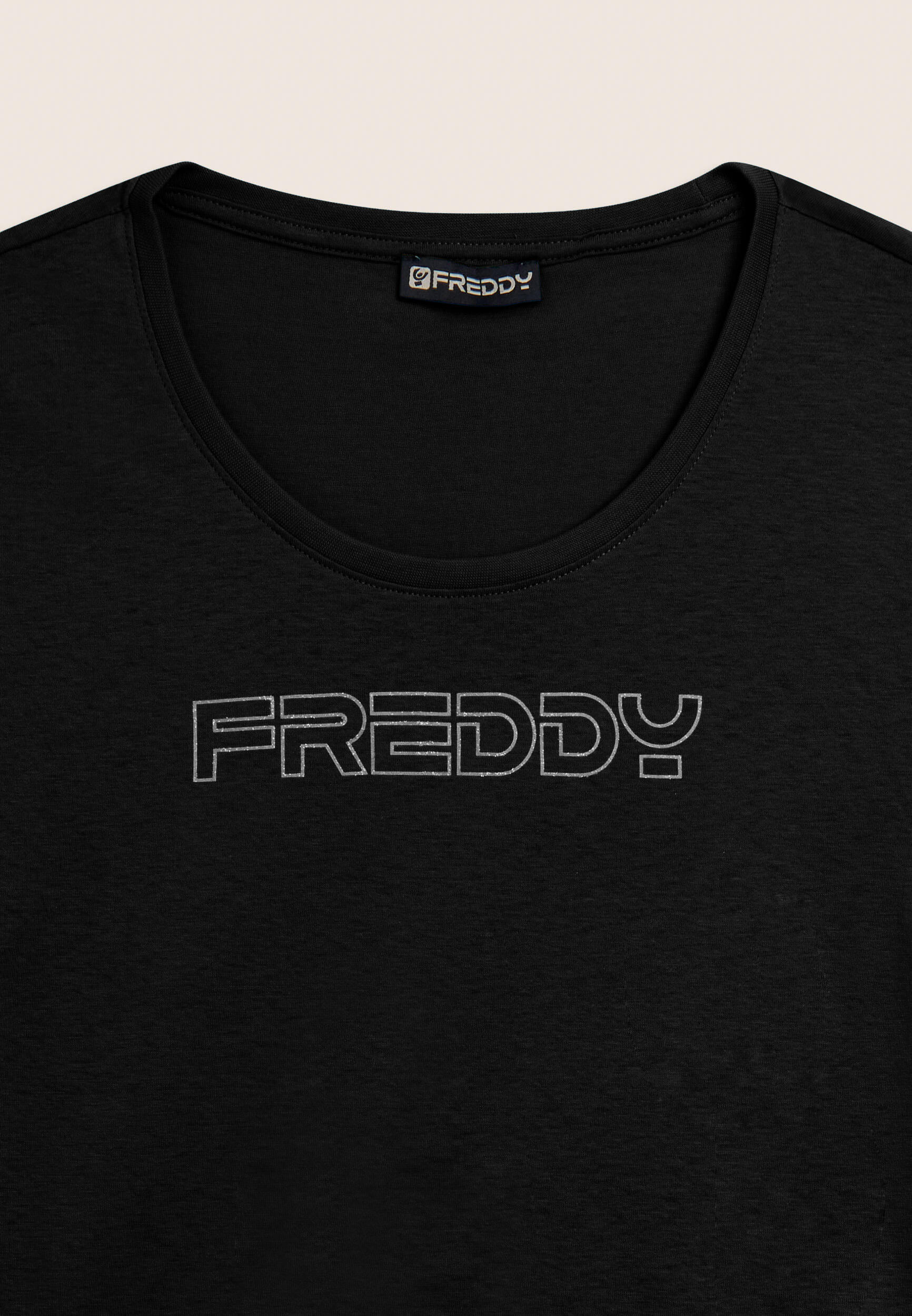 T-shirt Manica Corta con Logo FREDDY in Outline Glitter 3/3