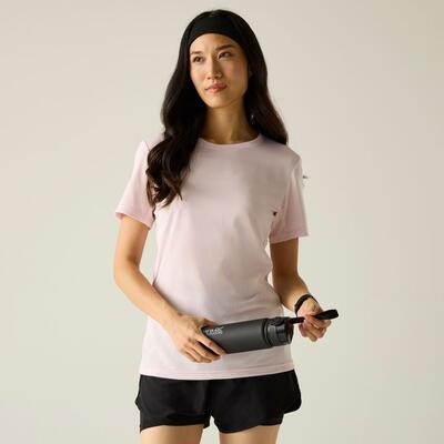 Dames demna t-shirt met korte mouwen en gemêleerde print