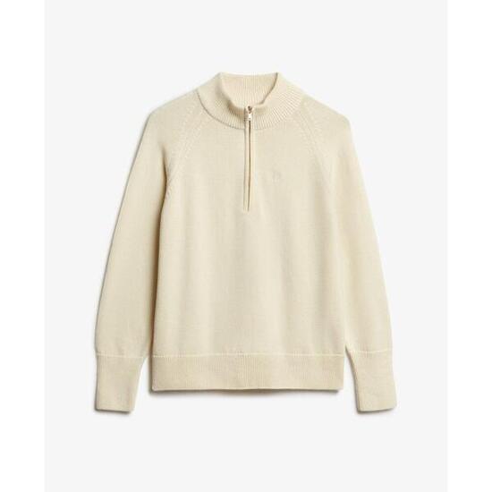 Pull classique à col zippé coton femme Superdry