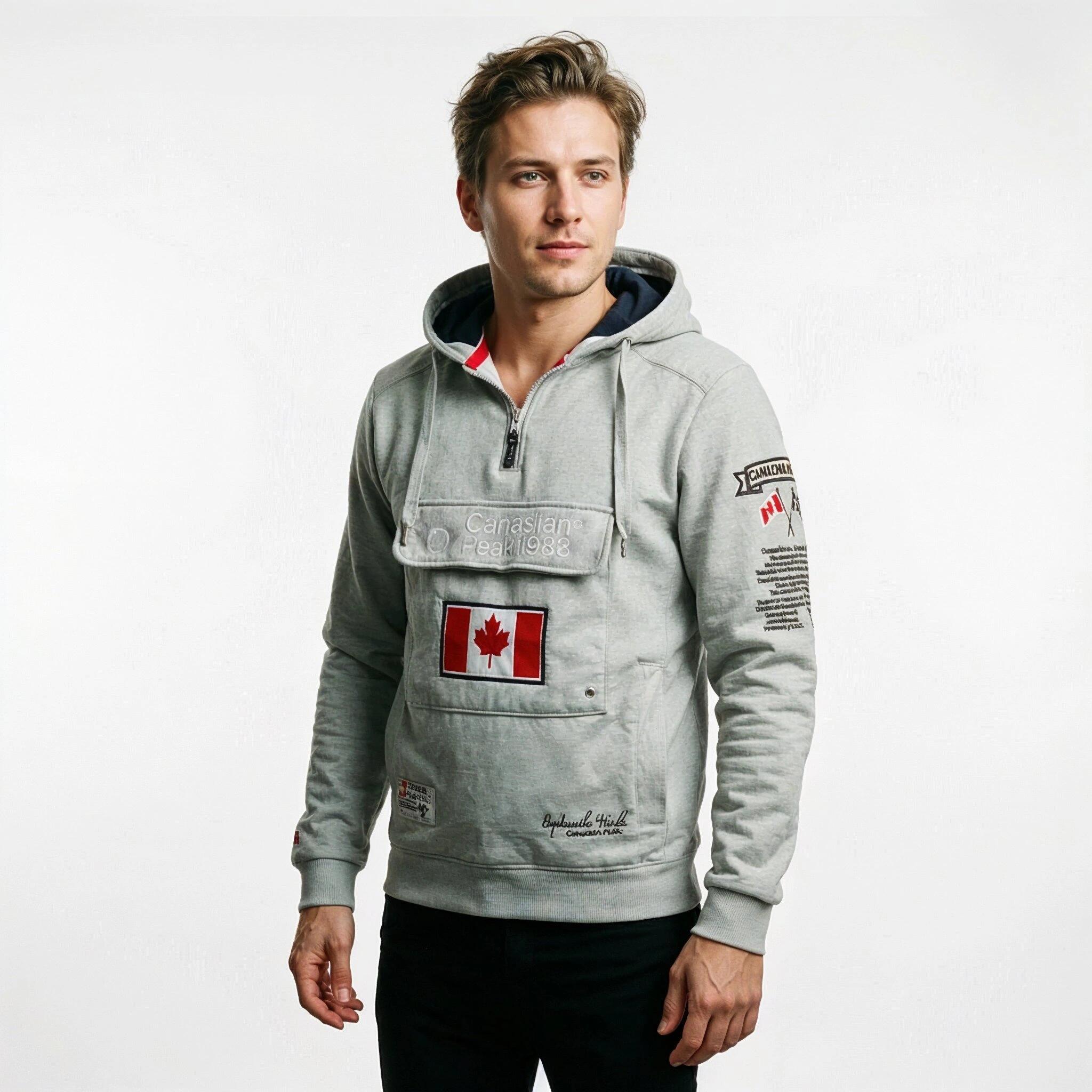CANADIAN PEAK Bluza GALAPAGOS BGREY CP MEN 054 POP (RBMWW3826H/CP-GRIS MÉLANGÉ) 3/4