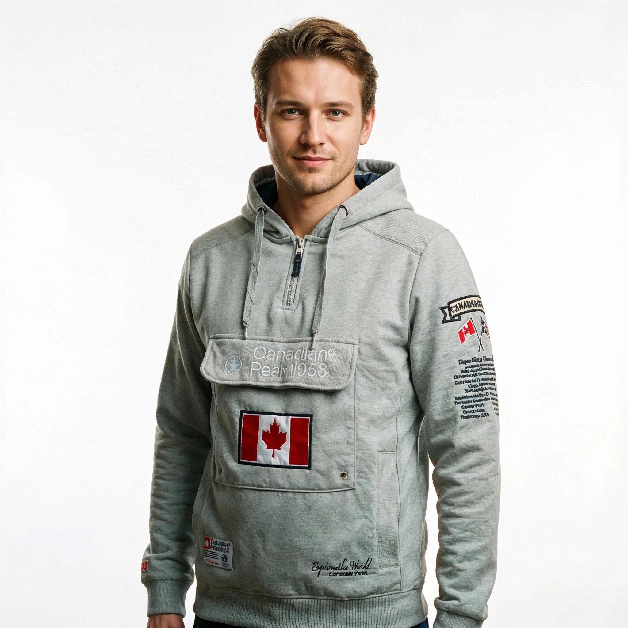 CANADIAN PEAK Bluza GALAPAGOS BGREY CP MEN 054 POP (RBMWW3826H/CP-GRIS MÉLANGÉ) 4/4